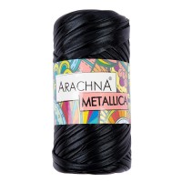 Пряжа ARACHNA "METALLICA"   100\% полиэстер   4 шт. х  115 г ± 10 г  50 м №01 черный
