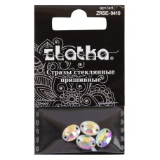 Страз "Zlatka"   ZRSE-0410   AB-Crystal   10 х  7 мм  стекло   5 x  4 шт  в пакете с картонным еврослотом №02 перламутровый (AB-crystal)