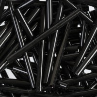 Бисер Чехия TUBES   321-11001   40 x 3 мм  50 г 23980 черный