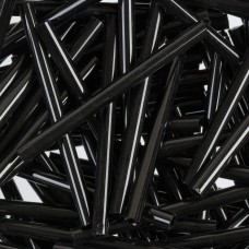 Бисер Чехия TUBES   321-11001   40 x 3 мм  50 г 23980 черный