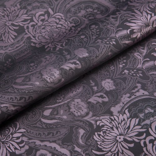 Ткань подкладочная "Gamma"   Taffeta с рисунком   JTR   52\% полиэстер, 48\% вискоза   500 х  145 см ± 2 см №109 т.фиолетово-розовый (растительный орнамент)