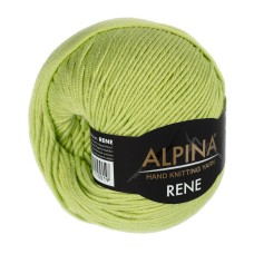 Пряжа ALPINA "RENE"   100\% мерсеризованный хлопок   10 шт. х  50 г  105 м ± 5 м №148 св.салатовый