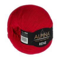 Пряжа ALPINA "RENE"   100\% мерсеризованный хлопок   10 шт. х  50 г  105 м ± 5 м №008 яр.красный