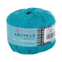 Пряжа Пехорская ПТ "Ажурная"   100\% мерсеризованный хлопок   10 шт. х  50 г  280 м №511 зелёнка