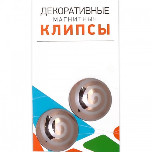 Подхват на  магните с рисунком  d 35 мм  2 шт №05Б бронза/ мат.бронза (завитки)