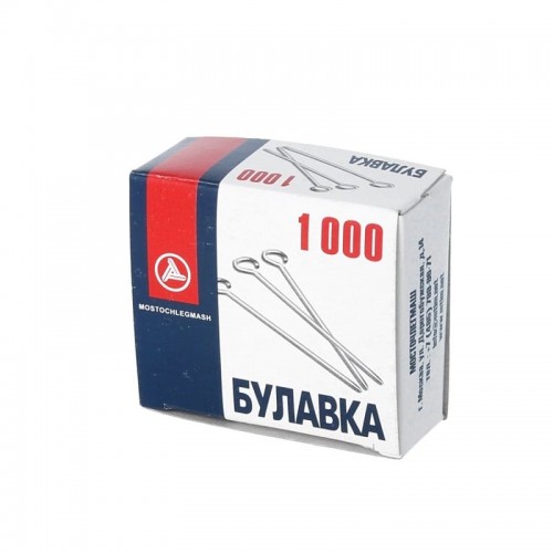 Иглы для закалывания 1-30   сталь   1000 шт  30 мм  в картонной упаковке никель