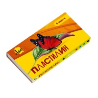 "Лео"   "Ярко"   Пластилин классический   LBMC-0106   120 г ( в картонной упаковке )  6 цв. .