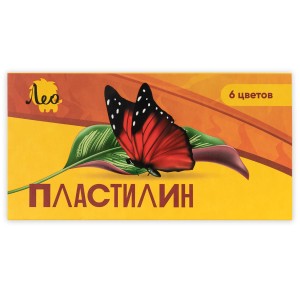 "Лео"   "Ярко"   Пластилин классический   LBMC-0106   120 г ( в картонной упаковке )  6 цв. .