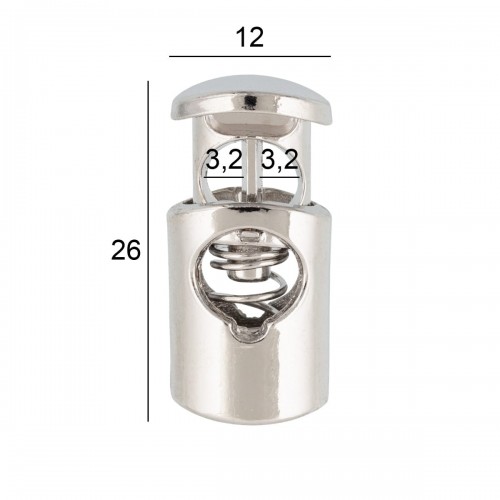 Зажим   металл   "Micron"   GB 2011  d 3.2 мм  в пакете   12 шт №04 никель