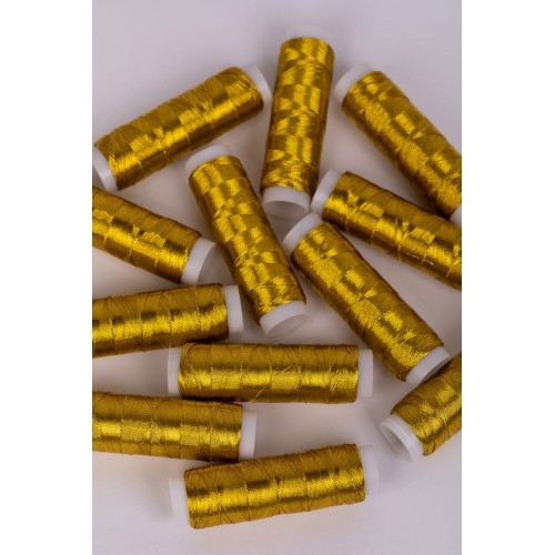 Нитки  "Gamma"   металлизир.   MY-02   100\% полиэстер   12  х  109 я  100 м под св. золото