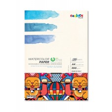 "Carioca Plus"   Альбом для рисования акварелью   300 г/м2  A4   30 см  папка   20 л. 45223 шероховатая