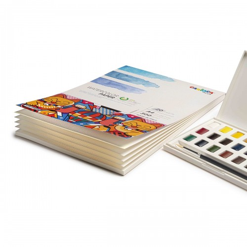 "Carioca Plus"   Альбом для рисования акварелью   300 г/м2  A4   30 см  папка   20 л. 45223 шероховатая
