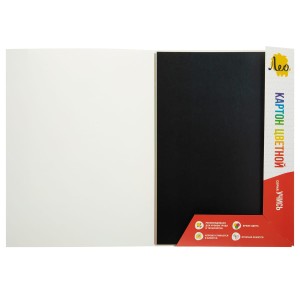 "Лео"   "Учись"   Картон цветной, мелованный   LNSCC-02   200 г/м2  A4   21 х  29.7 см  14 л.  14 цв. .