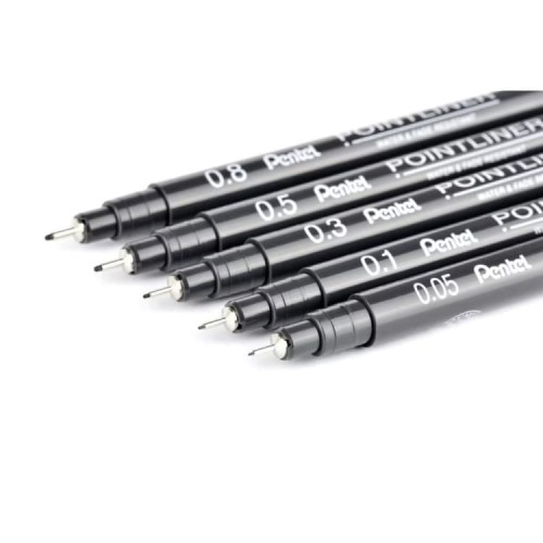 "Pentel"   Style   Набор линеров Pentel Point Liners в картон. упак.   5 шт. S20P-5