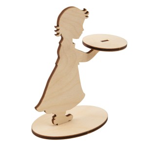 Заготовка для декорирования "Mr. Carving"   КЛ-18   Подсвечник "Ангел"   фанера   9.1  х 9.1 х  10.8 см .