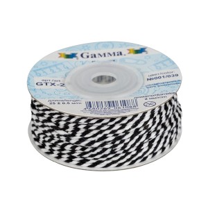 Шнур "Gamma"   2 мм  GTX-25   бечевка   25 м ± 0.5 м №073/001 голубой/белый