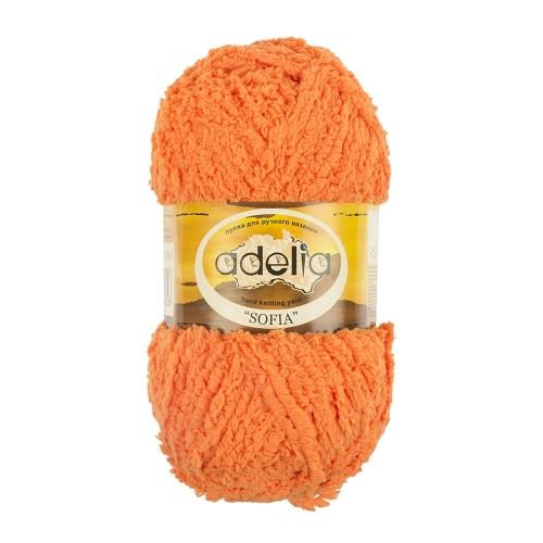 Пряжа ADELIA "SOFIA"   100\% полиэстер   10 шт. х  50 г  90 м ± 6 м №35 желтый