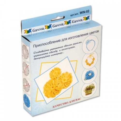 Для вязания "Gamma"   Приспособление (тенерифе) WIN-02 для изготовления цветов