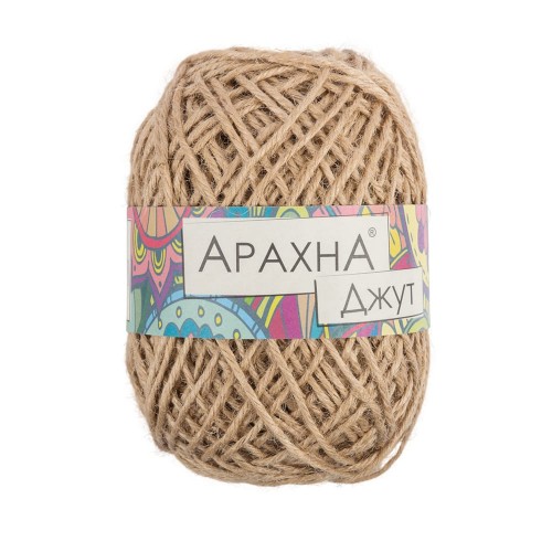 Пряжа ARACHNA "Jute"   100\% джут   5 шт. х  100 г ± 10 г  90 м ± 5 м № 009 св. голубой