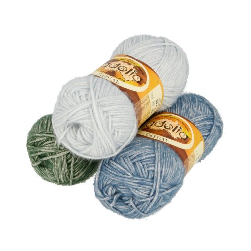 Пряжа ADELIA "CASUAL"   72\% хлопок, 28\% акрил   10 шт. х  50 г  130 м ± 6 м №05 св.розовый