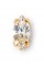 Страз "PRECIOSA"   9056/02   Crystal / "gold"   10 х  5 мм  стекло   6 шт белый (crystal)