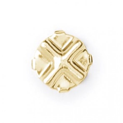 Страз в цапах   "PRECIOSA"   9211/02   SS12   Crystal / "gold"   3.1 мм  стекло   24 шт  в пакете белый (crystal)