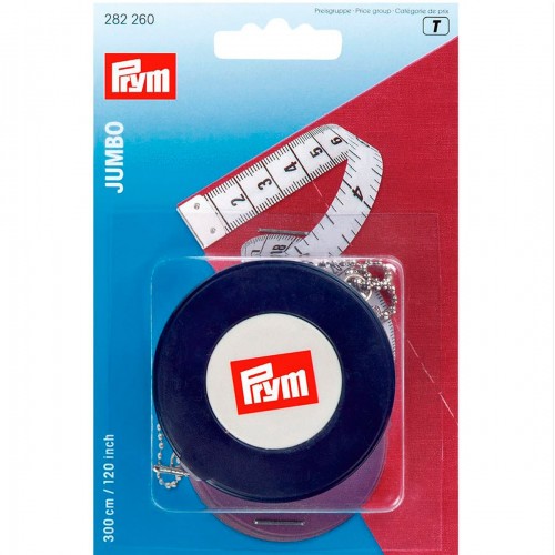"PRYM"   282260   Рулетка Jumbo   пластик   300 см  в пакете   СК/Уценка сантиметровая и дюймовая шкала