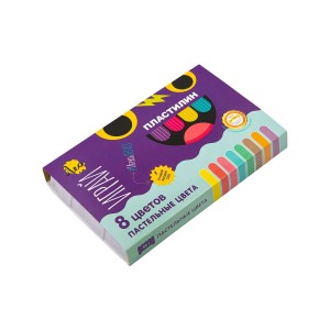 "Лео"   "Играй"   Пластилин восковой. Пастельные цвета   LPMCP-0108   96 г ( в картонной упаковке )  8 цв. .