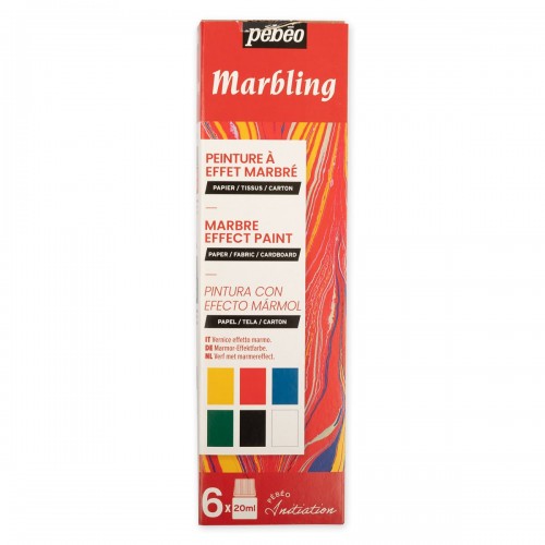 "PEBEO"   Набор красок Marbling "Открытие" для техники Эбру   6 цв. х  20 мл 756495