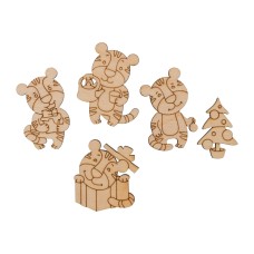 Заготовка для декорирования "Mr. Carving"   ВД-983   Мини набор "Тигрята"   фанера   0.3 см .
