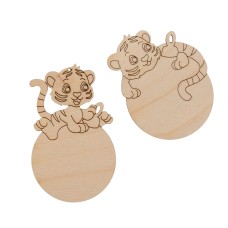 Заготовка для декорирования "Mr. Carving"   ВД-1008   Набор "Тигрята на елочных шарах"   фанера   0.3 см .