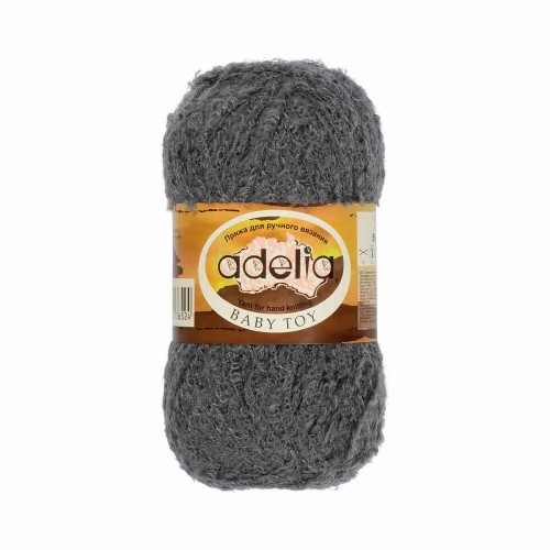 Пряжа ADELIA "BABY TOY"   100\% нейлон   10 шт. х  50 г  255 м ± 10 м №05 т.серый