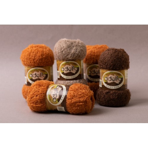 Пряжа ADELIA "BABY TOY"   100\% нейлон   10 шт. х  50 г  255 м ± 10 м №05 т.серый