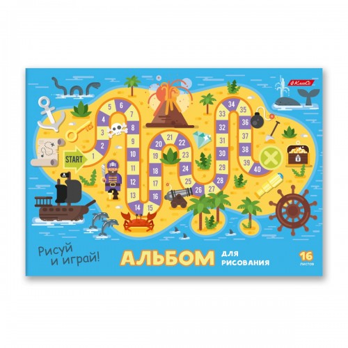 "Светоч"   16АЛСК4_1_3_9   Альбом для рисования   100 г/м2  A4   29 х  20.5 см  16 л.  на скобе   10 шт. 000649 Рисуй и играй