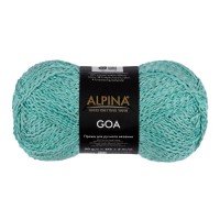 Пряжа ALPINA "GOA"   58\% хлопок, 38\% акрил, 4\% полиэстер   10 шт. х  50 г  175 м ± 5 м №03 бирюзовый