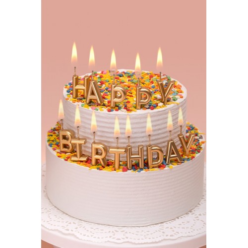 "BOOMZEE"   Набор свечей для торта   BCD-16   2.4 г  12 х  13 шт. 02_Happy Birthday