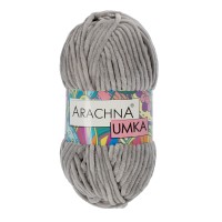 Пряжа ARACHNA "UMKA"   100\% полиэстер   5 шт. х  100 г  120 м ± 5 м №33 св.серый