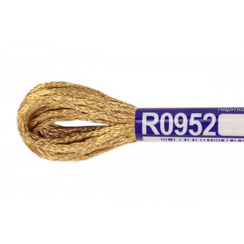 Нитки для вышивания "Gamma"   мулине   100\% вискоза   12 x  8 м R0952 т.бежевый