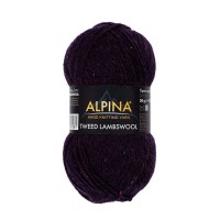 Пряжа ALPINA "TWEED LAMBSWOOL"   75\% шерсть, 25\% полиамид   10 шт. х  50 г  150 м ± 5 м №03 сливовый