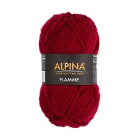 Пряжа ALPINA "FLAMME"   59\% хлопок, 29\% шерсть, 12\% акрил   10 шт. х  50 г  90 м ± 5 м №08 красный
