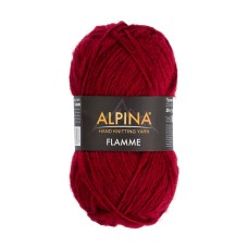 Пряжа ALPINA "FLAMME"   59\% хлопок, 29\% шерсть, 12\% акрил   10 шт. х  50 г  90 м ± 5 м №08 красный