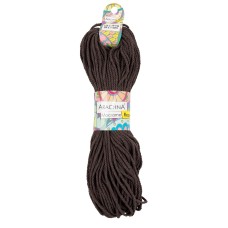 Пряжа ARACHNA "Macrame Rope"   70\% хлопок, 30\% полиэстер   3 шт. х  120 г ± 10 г  54 м ± 1 м №301 т.коричневый