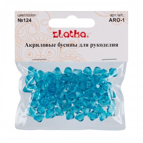 Бусина "Zlatka"   акрил   ARO-1   9 х 10 мм  25 г 124 голубой