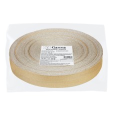 Лента киперная с люрексом   30 мм  TPTL-30   50 м бежевый-серебристый/beige-silver