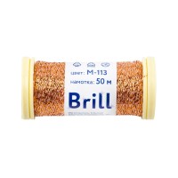 Нитки для вышивания "Gamma"   "Brill" мулине М   металлик   100\% полиэстер   5 x  50 м M-113 под бронзу