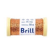 Нитки для вышивания "Gamma"   "Brill" мулине М   металлик   100\% полиэстер   5 x  50 м M-113 под бронзу
