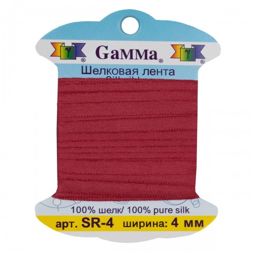 "Gamma"   шелковая   SR-4   ФАСОВКА   0.2 -  4 мм  9.1 м ± 0.5 м №106 бордовый