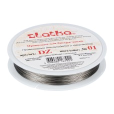 "Zlatka"   / "Gamma"   Проволока для бисера (ланка)   DZ  d 0.3 мм  100 м ± 0.5 м №01 под серебро