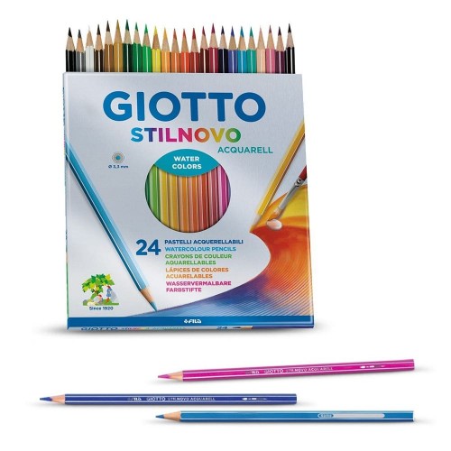 "Giotto"   Карандаши цветные акварельные деревянные шестигранные   заточенный   24 цв. F255800