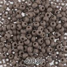 Бисер Чехия круглый 2   10/0   2.3 мм  500 г 43020 (Ф291) серый